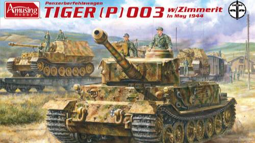 Распаковка Amusing Hobby 1 35 35A059 Panzerbefehlswagen Tiger (P) 003 With Zimmerit In May 1944