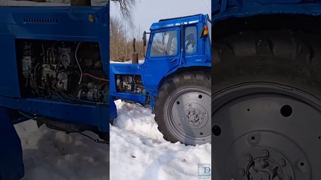 МТЗ 80 зимой покрашен