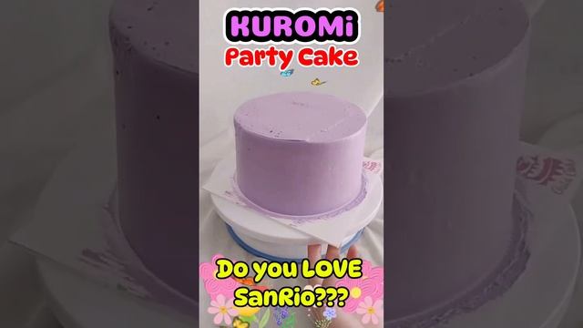 KUROMI PARTY CAKE #kuromi #mymelody #sanrio #asmr #cake #decoration #shorts  @TwoMinutePapers