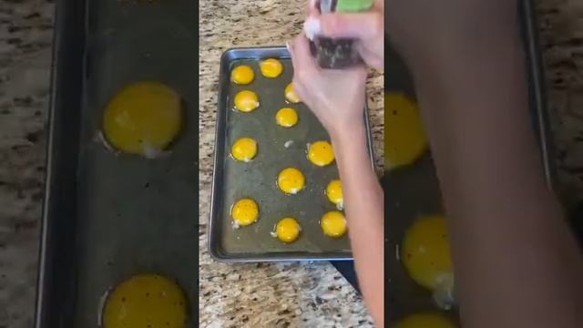 Fried eggs on a sheet pan #shorts