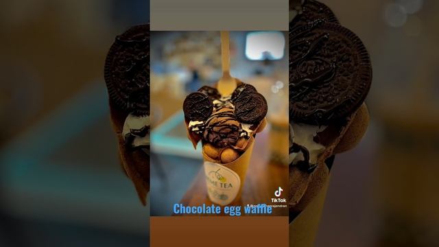 Chocolate egg waffle #shorts #beme_tea