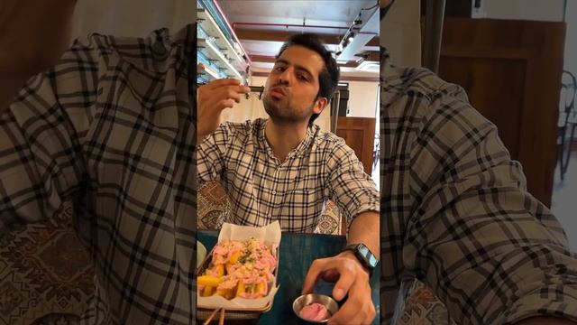 Eating Viral Pink Fries & Melt Hot Chocolate Cake In Delhi! #shorts