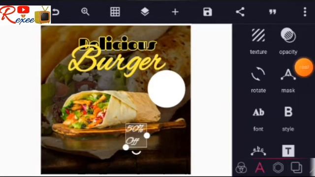 How to design a Burger Flyer with smartphone ✅ | Pixelab tutorials 😎 #viralvideo #graphicdesign