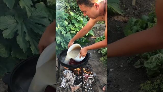 Борщ в казане🔥😋