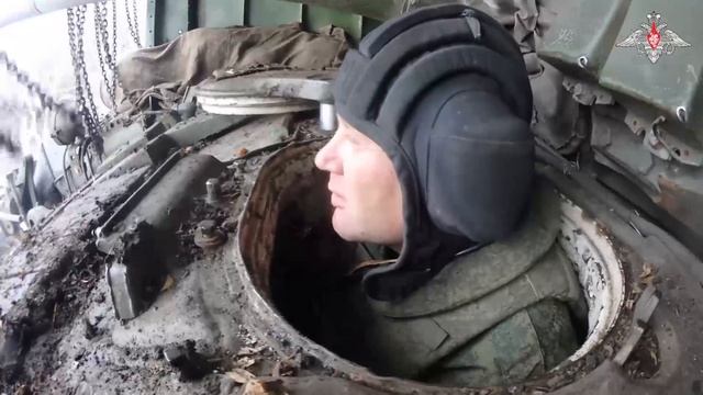 Боевая работа экипажа танка Т-72 группировки войск «Восток»