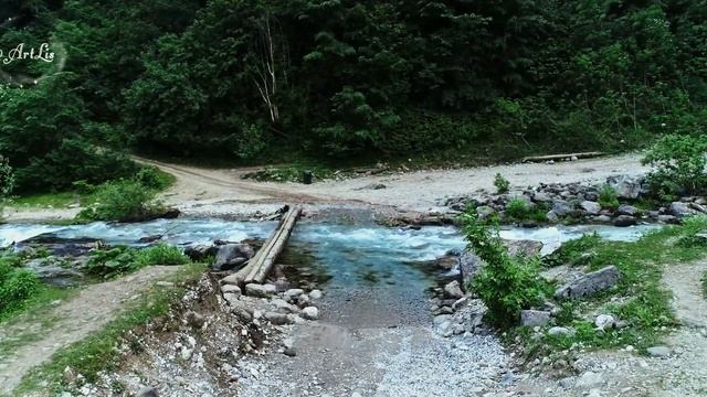 Гегский водопад со снежной  аркой | Абхазия