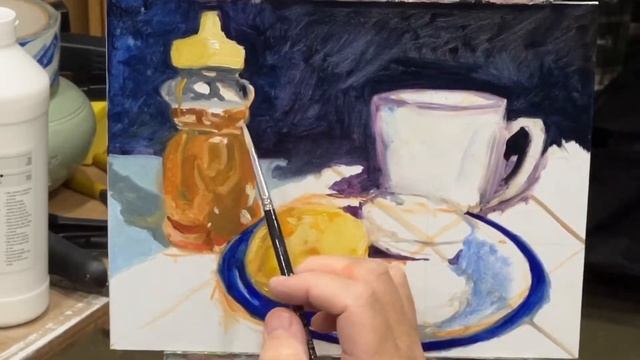 Painting Sweet Potato Biscuits