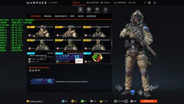 💰 [WARBOX] WARFACE #259 - Pegando a Pinkie Micro Desert Eagle