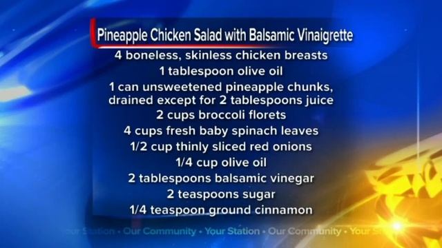 What's For Dinner: Pineapple Chicken Salad with Balsamic Vinaigrette