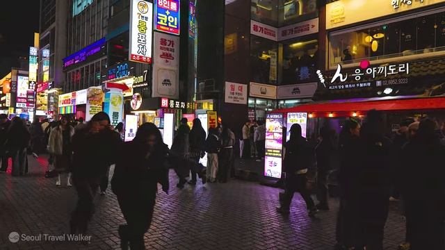 강남 뒷골목 풍경, 북적북적한 클럽거리, 서울여행워커.