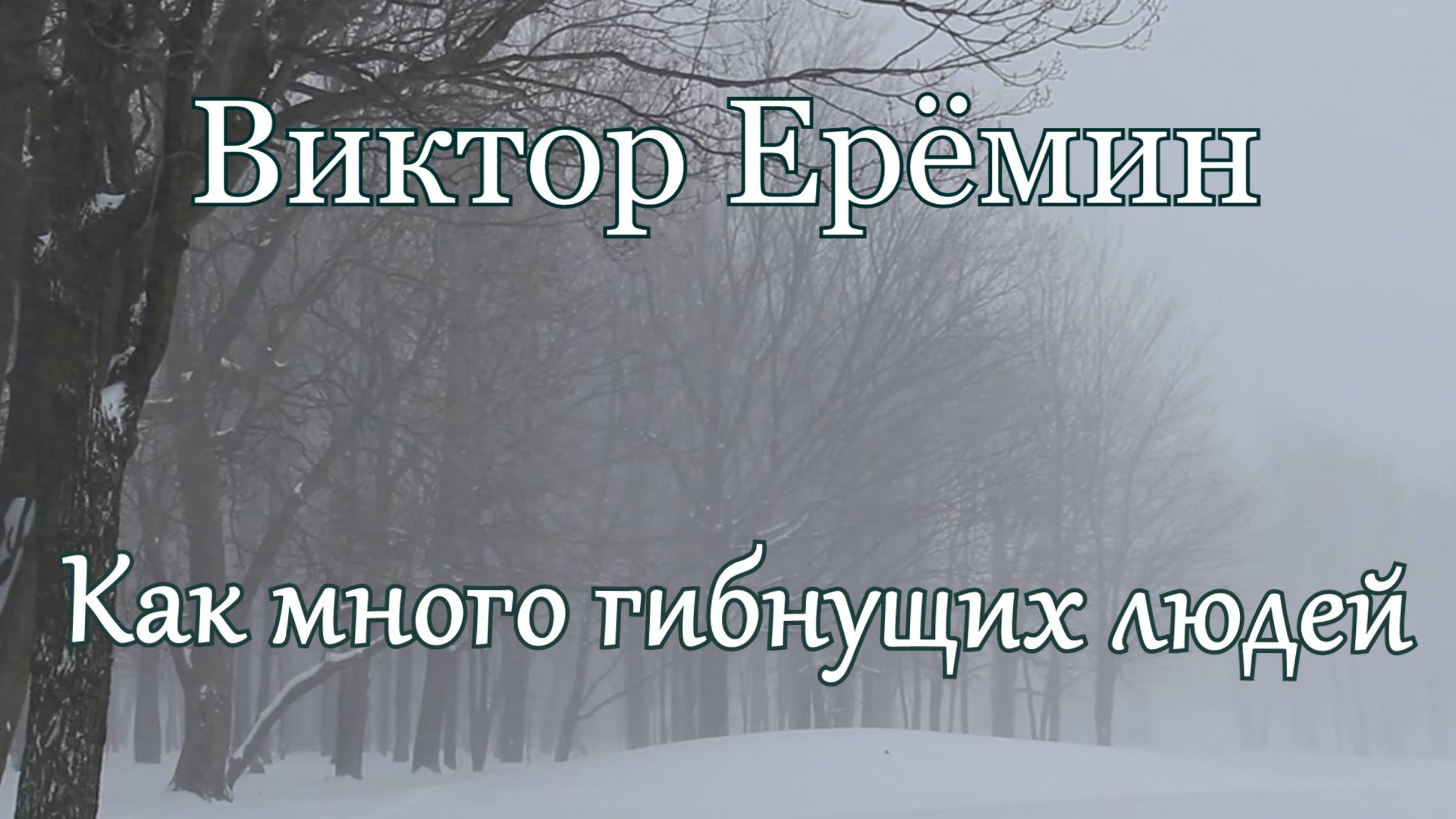 Виктор Ерёмин. стих - " Как много гибнущих людей."