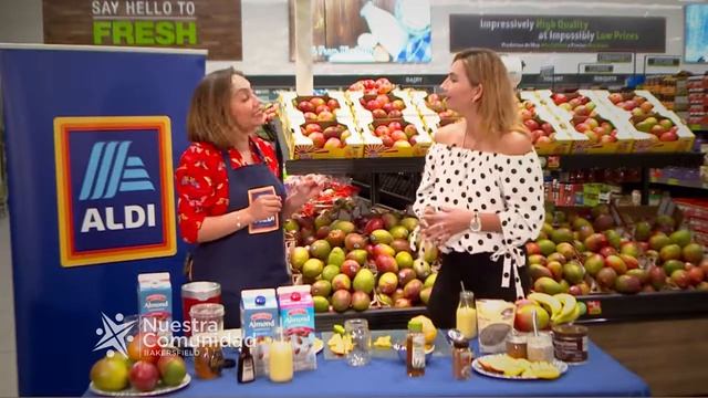 ALDI Spokesperson Hilda Gabriela: Mango Smoothie & Chia Pudding