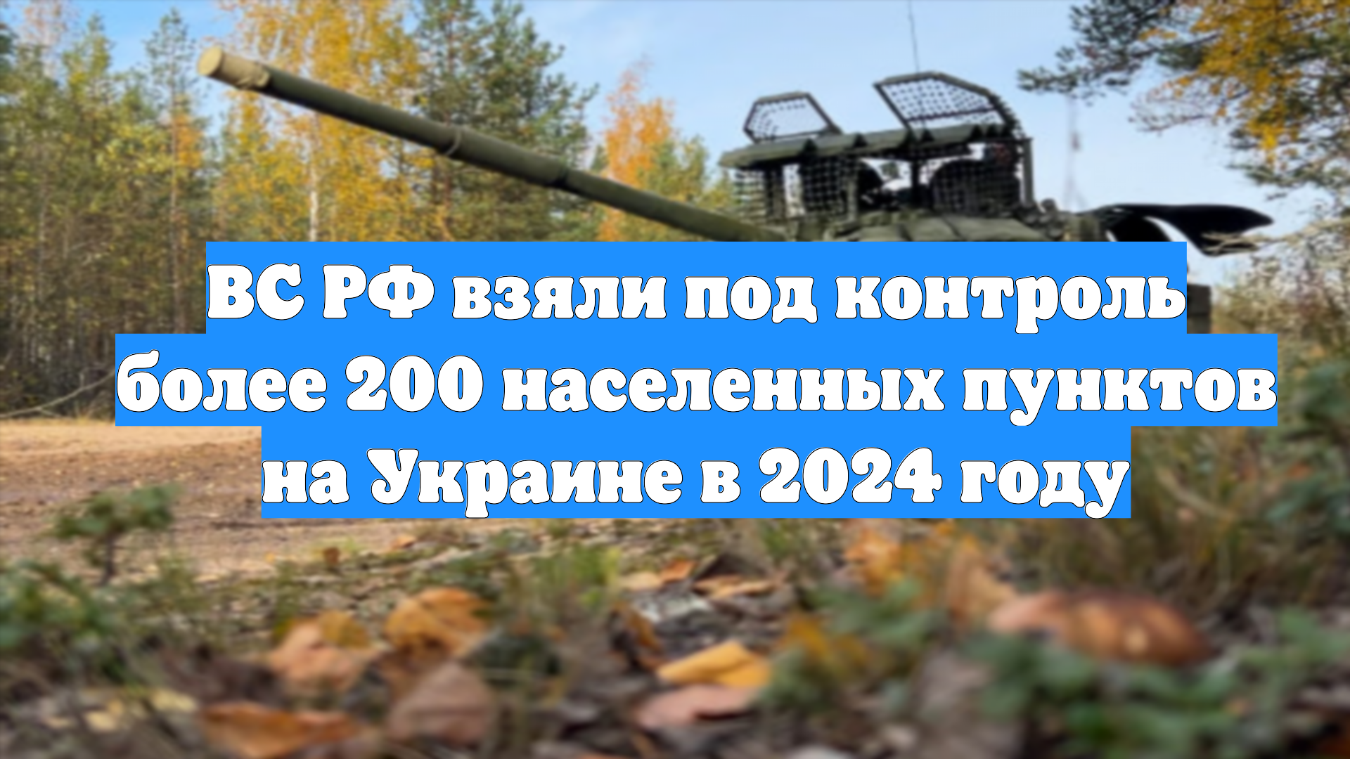 ВС РФ взяли под контроль более 200 населенных пунктов на Украине в 2024 году