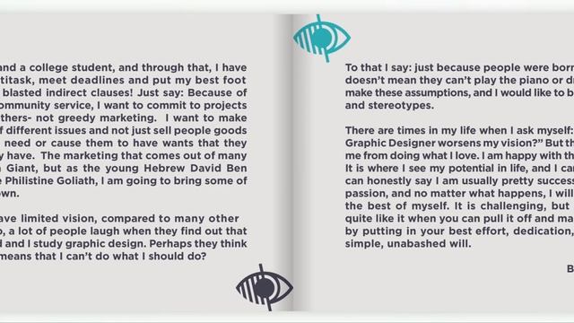 Yanira Ramirez  Designing for the Visually Impaired by a visually impaired graphic designer