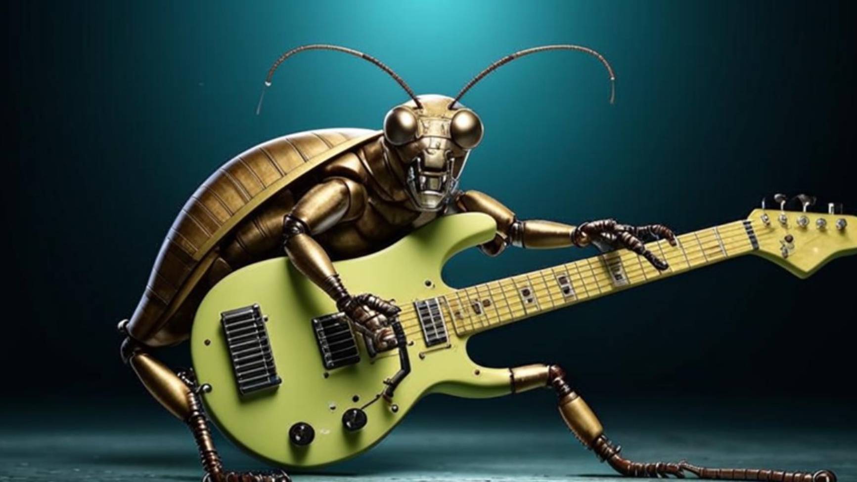 Cockroaches play metal