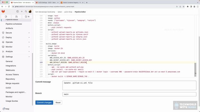 32 - Integrate CICD Pipeline with AWS ECR