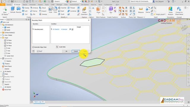 #115 Autodesk Inventor 2020. Моделирование с помощью поверхностей.