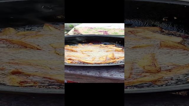 Жарим картошку в казане