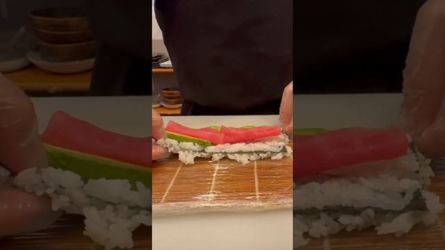 How to Make Easy Simple Quick Sushi Roll: Creamy Tuna Roll #food #sushi #shortvideo #foodie #shorts