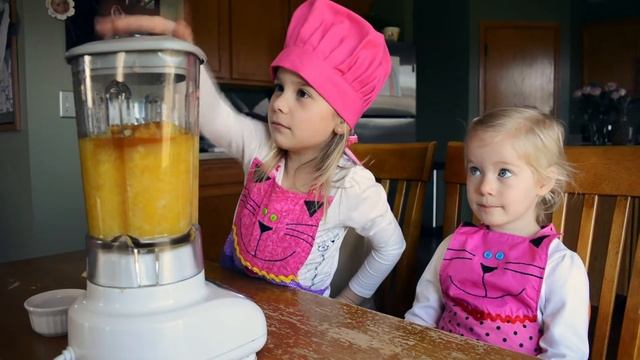 How to Make Disneyland Dole Whips - KID CHEF show with Charlotte and Grace