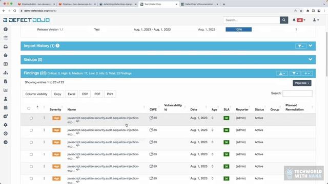 24 - Introduction to DefectDojo, Managing Security Findings, CWEs