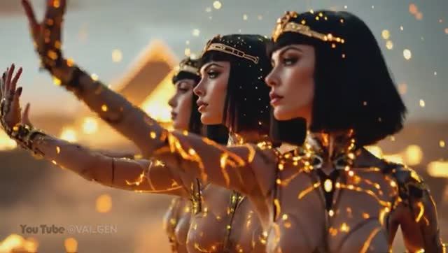 CYBERPUNK Ancient EGYPT. 3177 BC Neon Goddesses  AI Short Film Sci-Fi 4K