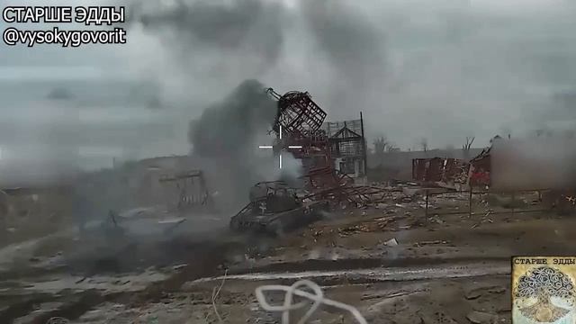 Атмосферное уничтожение Т-72М1 ВСУ в Тернах. Январь 2025 г.