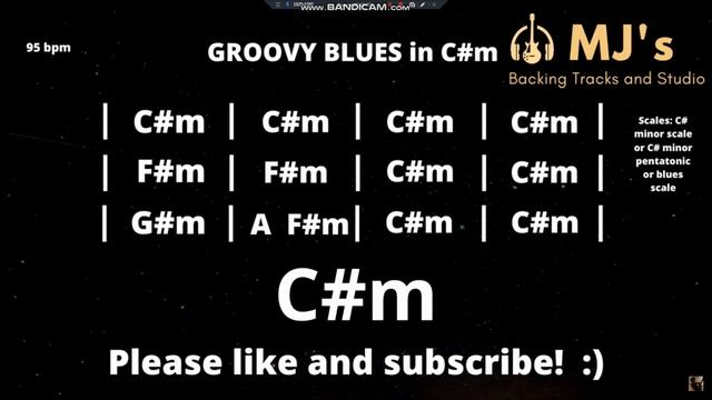 Groovy Blues in C#m _ 95 bpm _ Guitar Backing Track