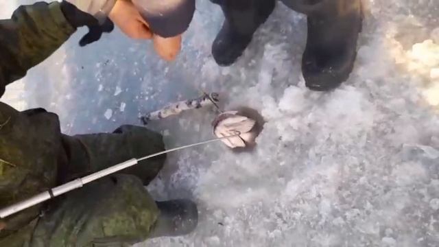 Рыбалка .Лунка мала