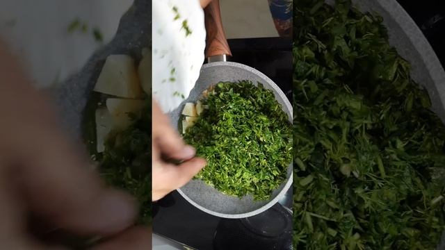 Methi Soya Aloo ka Saag recipe, shorts video cooking for beginners #shorts#