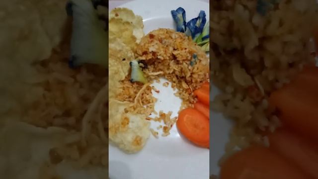 ASMR NASI GORENG BUNGA TELANG - FRIED RICE WITH BLUE FLOWER - ASMR Indonesia