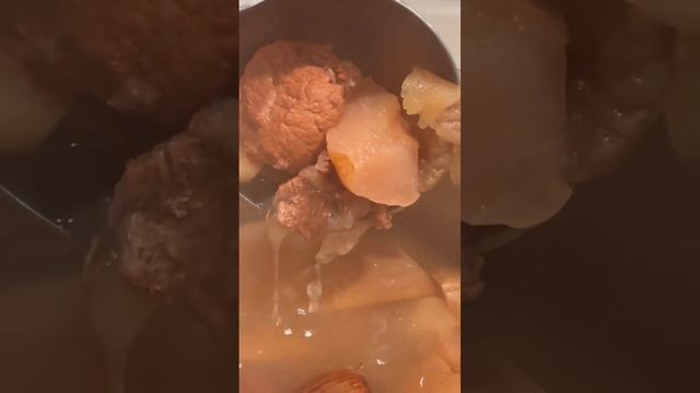 Pear & apple soup with pork#shorts
