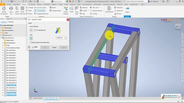 #116 Autodesk Inventor 2020. Построение рамной конструкции.