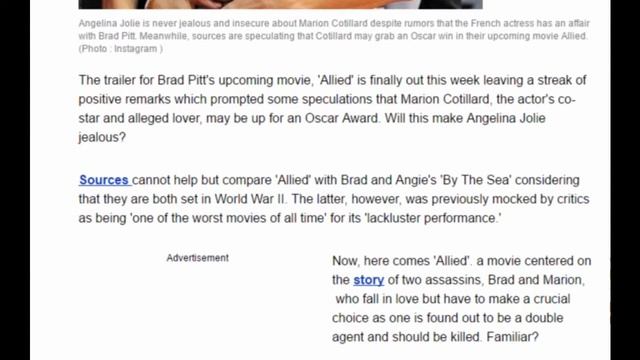 Brad Pitt Angelina Jolie Divorce Rumors: Angie Not Jealous With Marion Cotillard Despite Infidel..