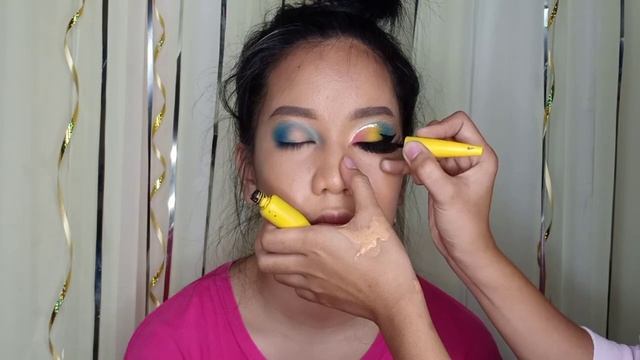 Dark Neon make up look on my cousin / Fiona❤️ / ENJOY