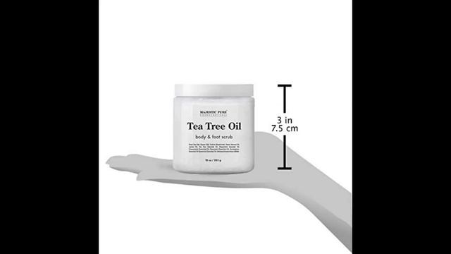 MAJESTIC PURE Tea Tree Body and Foot Scrub - Strong Shield against Fungus - Best Exfoliating