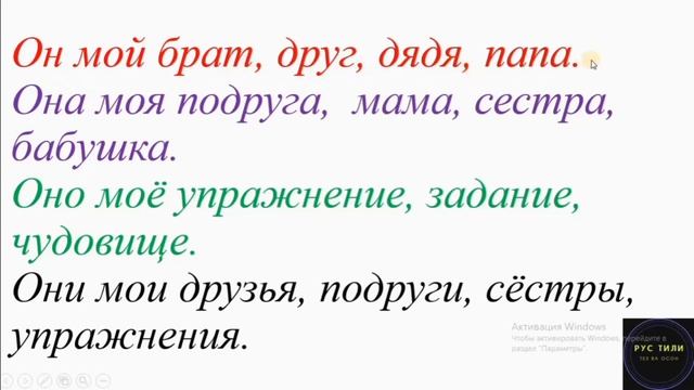 РУС ТИЛИДА ЭНГ КУП ИШЛАТИЛАДИГА ОН, ОНА, ОНО, ОНИ