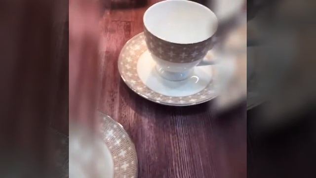 Чайный сервиз "Беж". Настоящий костяной фарфор. 100% качество! Япония!