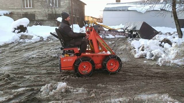 Самодельный минитрактор погрузчик MultiTractor. Снежный апокалипсис в Краснодарском крае!