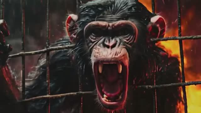 Rise of the Primal Metalheads  Metal Monkey Revolution AI Music Video