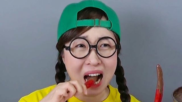 Chocolate Fondue Challenge DONA Mukbang-Drawing Meme Art Video✍️Animation