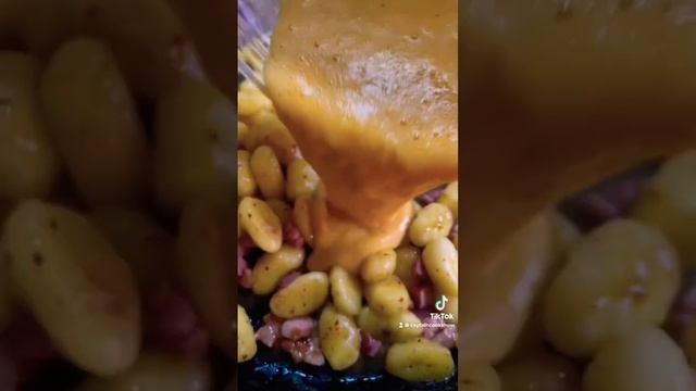 Gnocchi Carbonara #shorts #food #cooking #gnocchi #carbonara