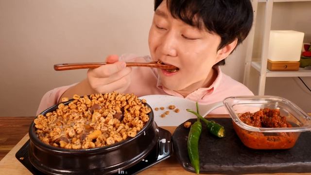 Mukbang 건강식 버섯보리밥, 버섯보리밥 국밥 먹방 / ASMR healthy food mushroom barley rice soup (eating sound)