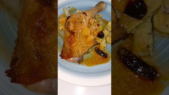 ROASTED CHICKEN with SAUTEED PINEAPPLE CUCUMBER SAUCE | @rhomzbucat1490