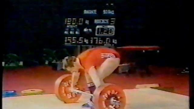 Viktor Solodov 180 kg snatch EM 1985