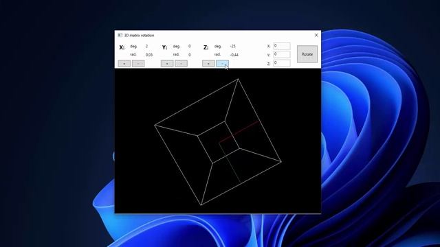 3d matrix rotation