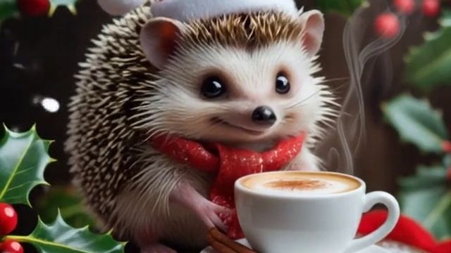 Веселый ежик. Новый год. Ролик для детей.