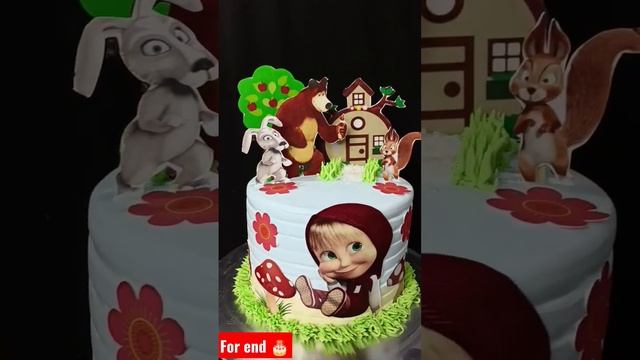 Masha and the bear Cake||Masha and the bear birthday cake decoration #cakes#cakeideas#shorts#ytshor