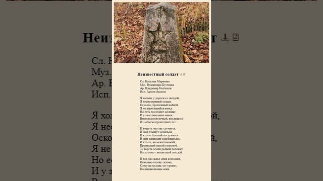 Неизвестный солдат. Н.Марченко