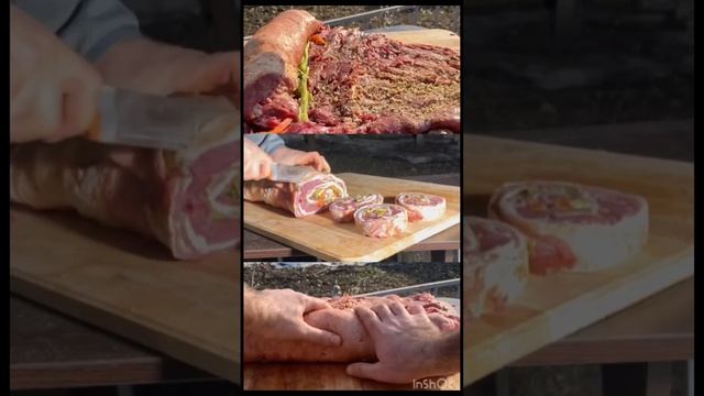 В первые YouTube  рулет из баранины это нереально вкусно #рулет# вкусно ￼#